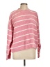 J.Crew Factory Store 100% Polyester Stripes Pink Pullover Sweater Size L - photo 1