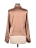 Express 100% Polyester Metallic Brown Long Sleeve Blouse Size M - photo 2