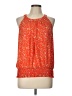 Rose + Olive 100% Polyester Orange Sleeveless Blouse Size L - photo 1
