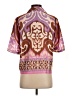 River Island 100% Polyester Paisley Pink Short Sleeve Blouse Size UK 6 / US 2 - photo 2