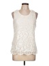 Solitaire 100% Polyester Ivory Sleeveless Blouse Size L - photo 1