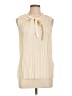 DKNY 100% Polyester Ivory Sleeveless Blouse Size L - photo 1