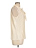 DKNY 100% Polyester Ivory Sleeveless Blouse Size L - photo 4