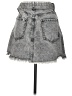 Bershka Gray Denim Skirt Size 6 - photo 2