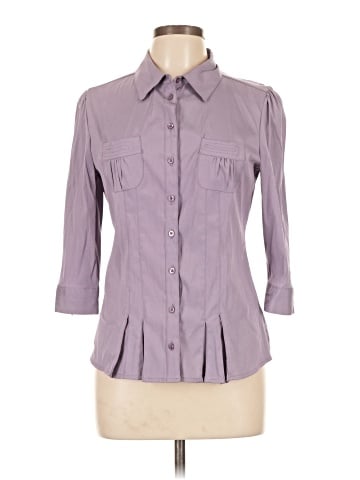 Cotton Express 3/4 Sleeve Button-Down Shirt (view 1)