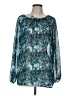 Como 100% Polyester Teal Long Sleeve Blouse Size M - photo 1