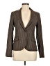 Theory Chevron-herringbone Brown Wool Blazer Size 8 - photo 1