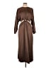 Express 100% Polyester Brown Casual Dress Size 12 - photo 1