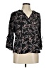 41Hawthorn 100% Polyester Black 3/4 Sleeve Blouse Size Med Petite - photo 1