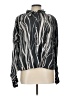 Anne Carson Animal Print Silver Long Sleeve Blouse Size L - photo 1