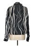 Anne Carson Animal Print Silver Long Sleeve Blouse Size L - photo 2