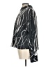Anne Carson Animal Print Silver Long Sleeve Blouse Size L - photo 5