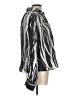 Anne Carson Animal Print Silver Long Sleeve Blouse Size L - photo 4