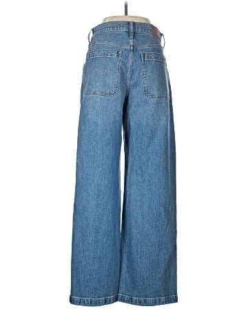 Madewell The Emmett Wide-Leg Jean in Lakecourt Wash: Patch Pocket Edition (view 2)