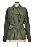 Express 100% Polyester Green Trenchcoat Size L - photo 1