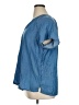 Old Navy 100% Lyocell Blue Short Sleeve Blouse Size XL - photo 5