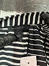 Ann Taylor 100% Polyester Chevron-herringbone Black Long Sleeve Blouse Size S - photo 7
