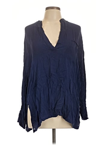 Vince. Long Sleeve Silk Top (view 1)