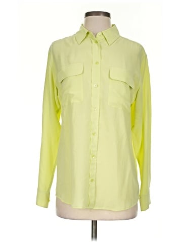 Equipment Long Sleeve Silk Top (view 1)