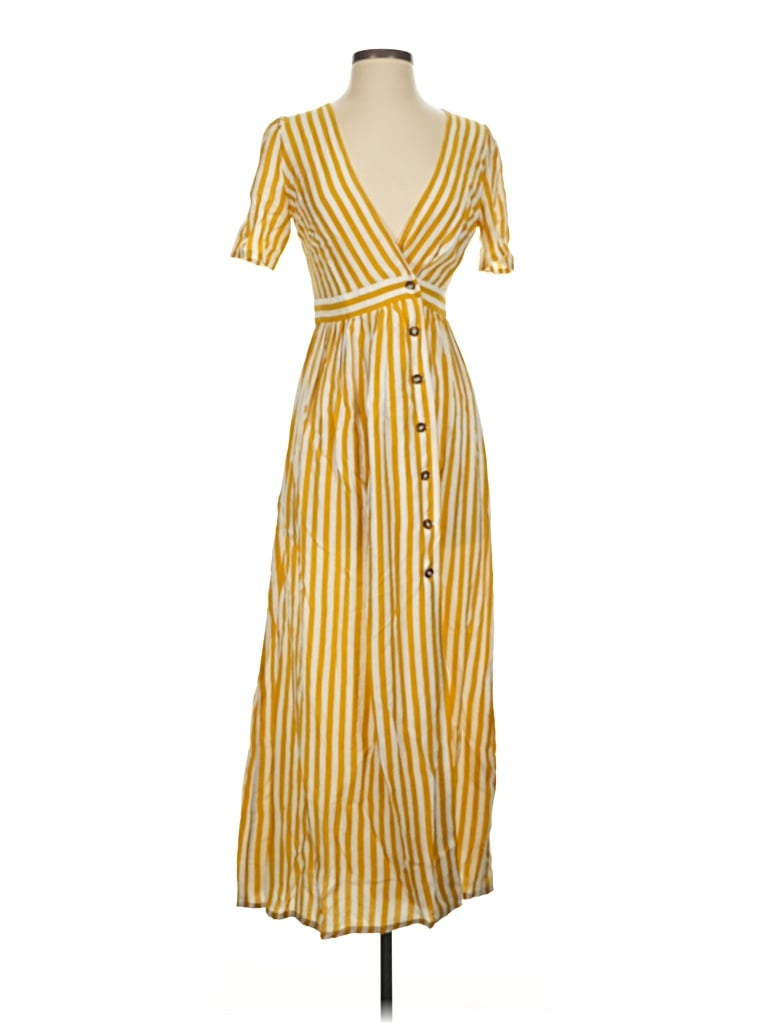 Pre-owned Frnch Casual Dress In Yellow