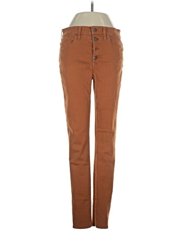 Madewell 9" Mid-Rise Skinny Jeans: Garment-Dyed Button-Front Edition (view 1)