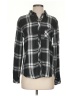 Rails 100% Rayon Plaid Black Long Sleeve Button-Down Shirt Size XS - photo 1