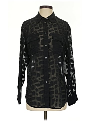 Equipment Long Sleeve Silk Top (view 1)