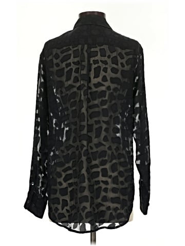 Equipment Long Sleeve Silk Top (view 2)