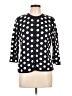 Liz Claiborne 100% Cotton Polka Dots Black Pullover Sweater Size L - photo 1