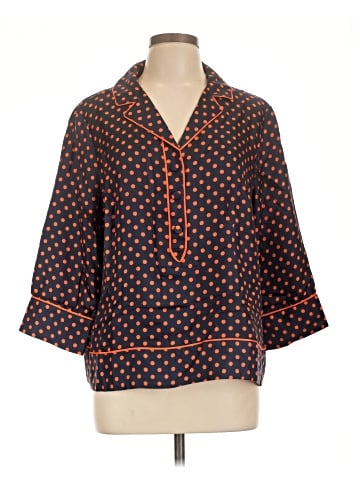 J.Crew Collection 3/4 Sleeve Silk Top (view 1)
