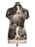 Slinky Brand Animal Print Brown Short Sleeve Turtleneck Size XL - photo 2