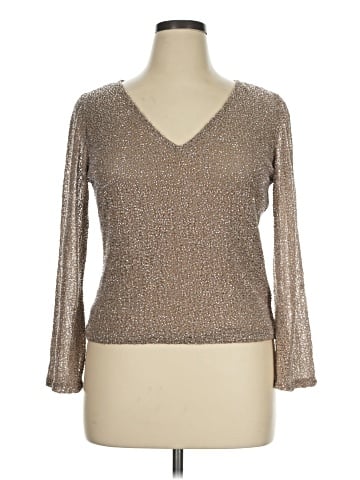 Papell Boutique Evening Long Sleeve Top (view 1)