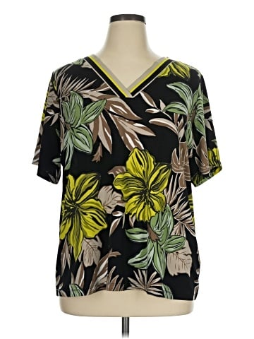 Susan Graver Short Sleeve Blouse (view 1)