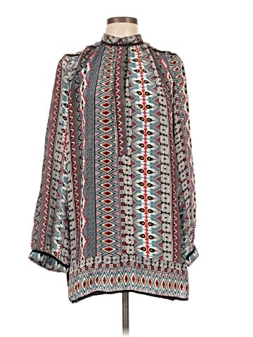 Tolani Long Sleeve Silk Top (view 1)