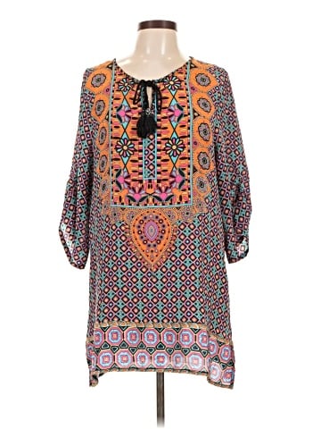 Tolani 3/4 Sleeve Silk Top (view 1)