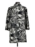 WD.NY 100% Polyester Animal Print Silver Coat Size 6 - photo 2