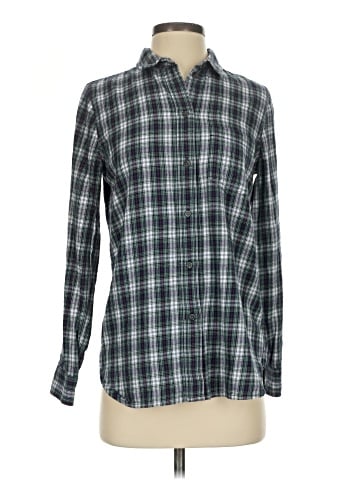 Madewell Flannel Slim Boyshirt in Lawndale Plaid (view 1)
