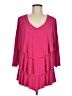 Susan Graver Pink 3/4 Sleeve Top Size M - photo 1