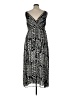 Robbie Bee 100% Polyester Print Silver Casual Dress Size 16 - photo 2