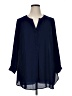 DR2 Blue 3/4 Sleeve Blouse Size 1X - photo 1