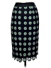 J.Crew 100% Polyester Print Green Formal Skirt Size 0 - photo 2