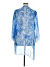 Chico's 100% Polyester Blue Long Sleeve Blouse Size XL - photo 2