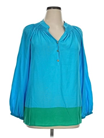 Lilly Pulitzer Long Sleeve Silk Top (view 1)