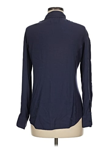 Cosmic Blue Love Long Sleeve Button-Down Shirt (view 2)