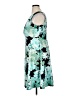 Connected Apparel Print Teal Cocktail Dress Size 14 - photo 5
