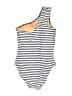J.Crew Stripes Ivory One Piece Swimsuit Size 8 - photo 2