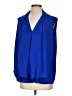 Carolina Herrera 100% Polyester Blue Sleeveless Blouse Size S - photo 1