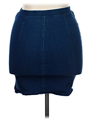 Haute Monde Denim Skirt (view 2)