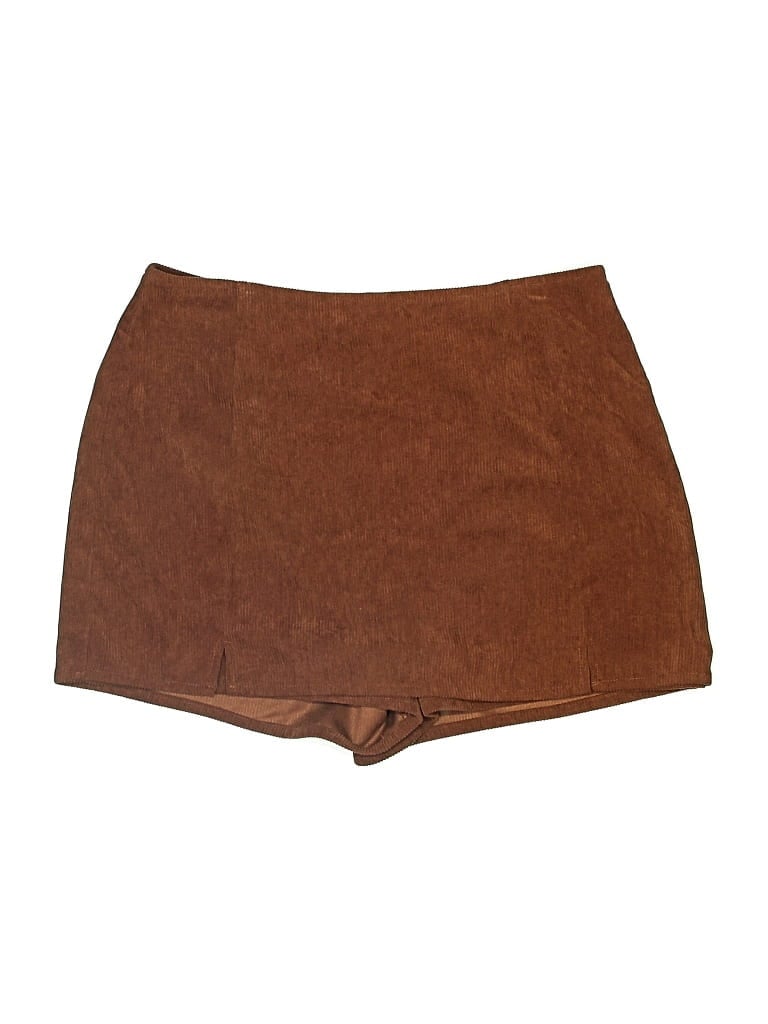 Pre-owned Cider Skort In Brown