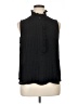 Ann Taylor 100% Polyester Black Sleeveless Blouse Size XL Petite - photo 1
